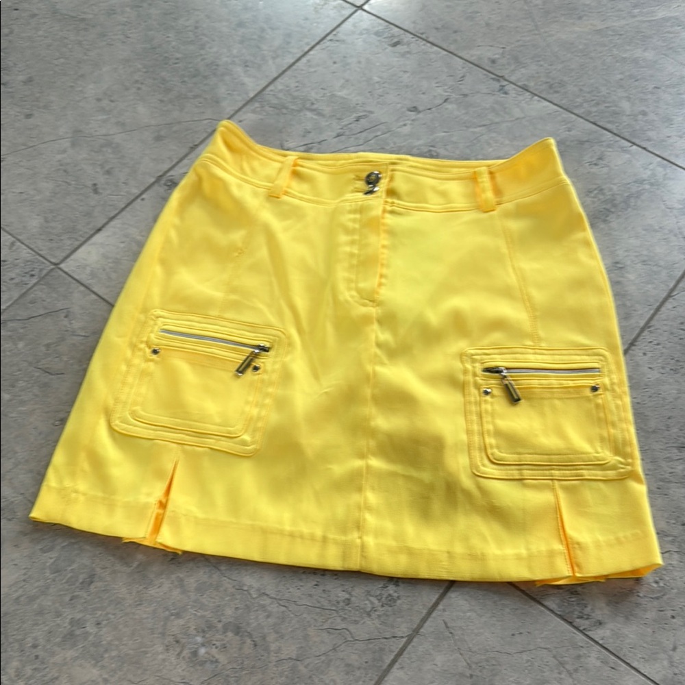 Jamie Sadock Yellow Cargo Mini Skirt Casual